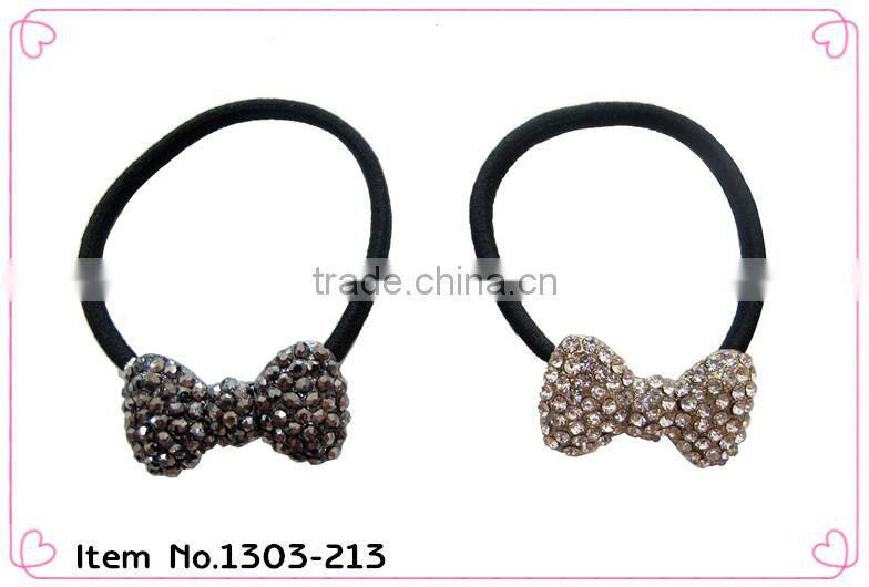 top quality animal elastic hair band with metal charm factory in China