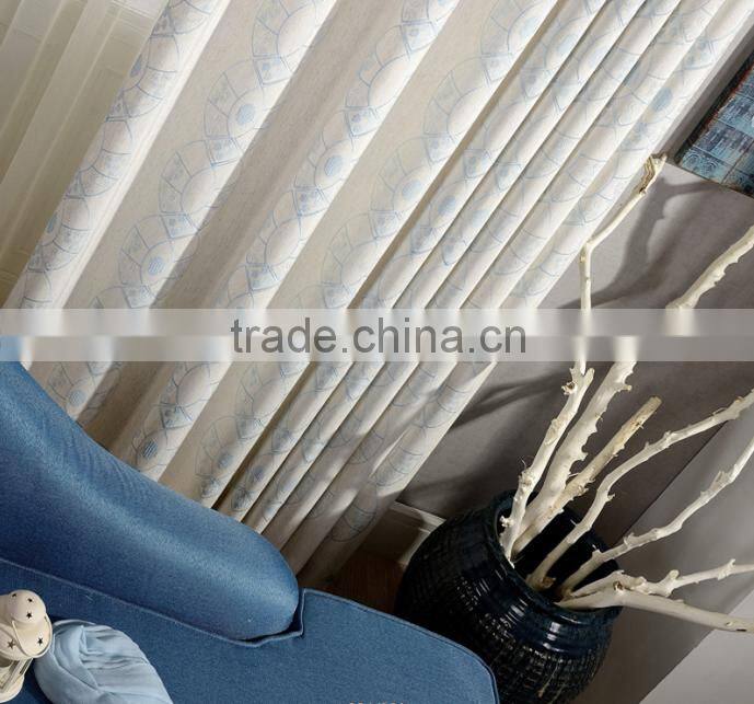 100% polyester Curtain Embroidery Fabric For Interior Window