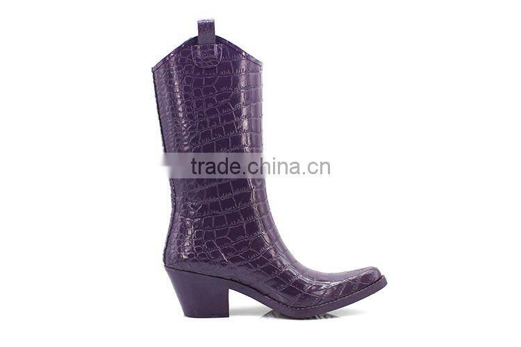 High quality beautiful high heels designer rain boots
