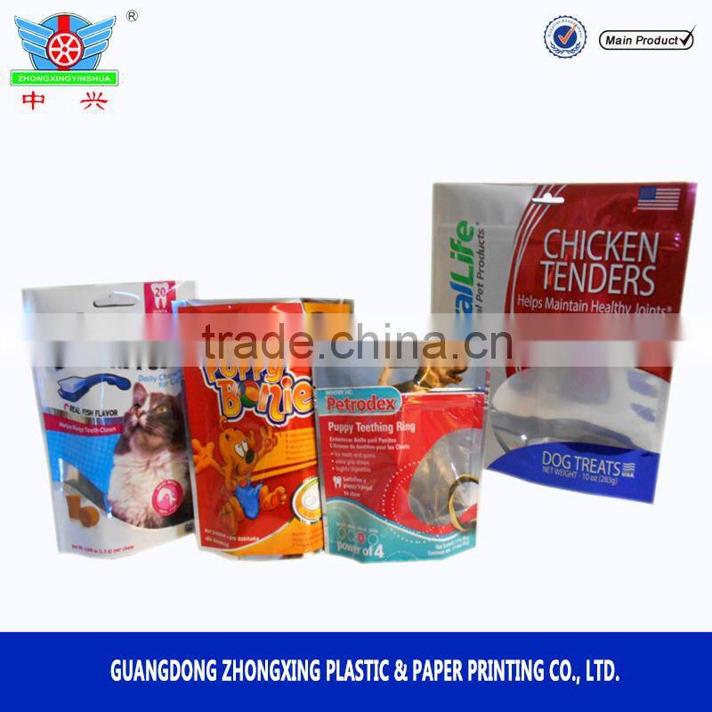 wholesale promotional laminated custom logo food plastic bag for pet