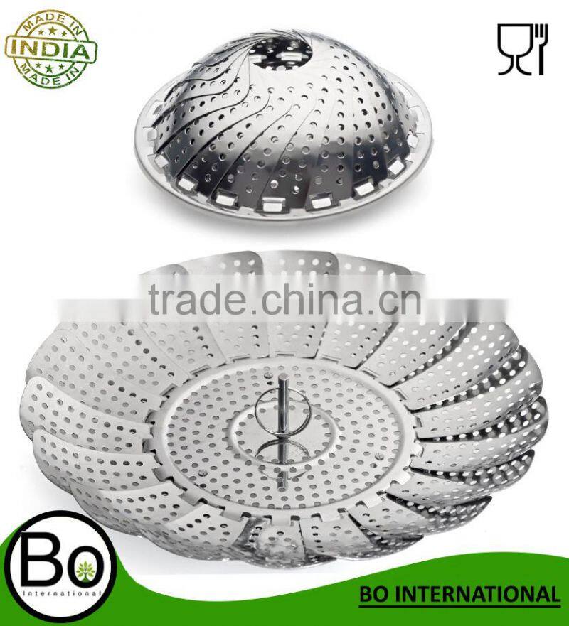 Best Cookware Stainless Vegetable Steamer, 5.3" to 9.3"