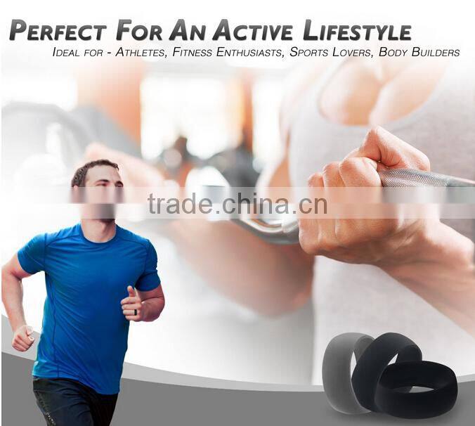 100% Premium Silicone Wedding Band,High Performance Men's Silicone Wedding Ring