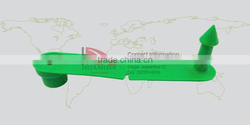 sheep ear tag 41*15 mm green TPU animal ear tag