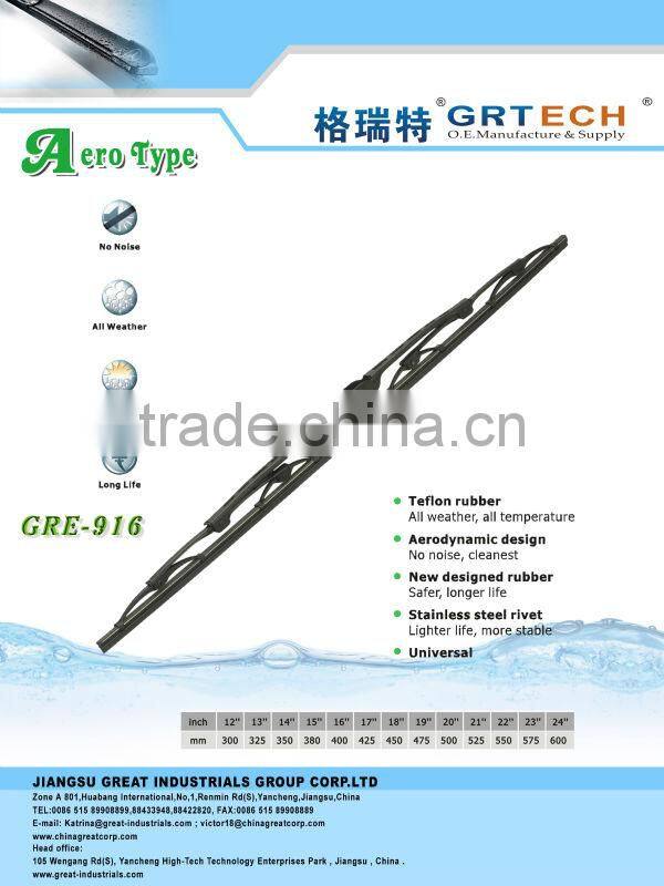 High quality wiper blades, windshield wiper blade for cars