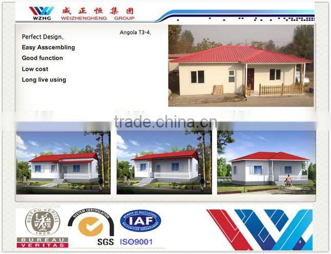 prefab house by EPS sandwich panel steel structure