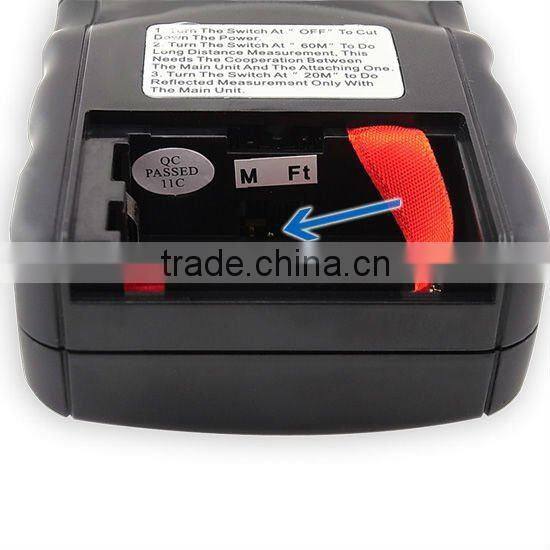 Digital Double Single Unit Range Finder Ultrasonic Laser Indicator Distance Meter/ Measurer 60M 197FT + 10 Memory Units