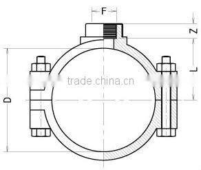 Saddle PP Clamp Saddle (Galvanised) Bolt & Nut 63*1/2"-110*2"/Saddle/ferrule clamp/pp saddle