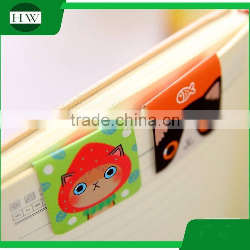 Korean Gift cartoon cute design paper magnetic bookmark Stationery for free sample