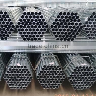 23.4mm welded pre galvanzied 60GSM round steel pipes