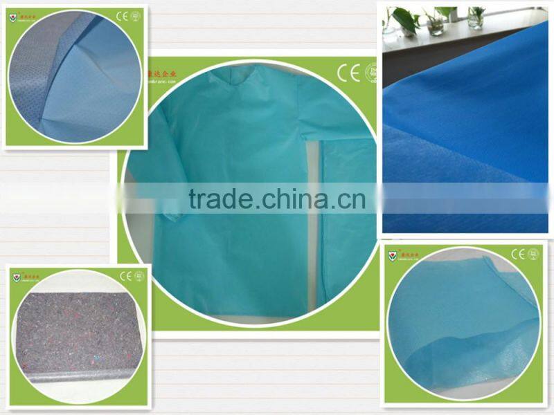 PE film laminated with PP nonwoven fabrics/PP+PE nonwoven fabric