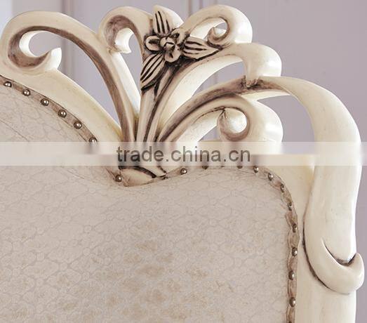 New classic living room furniture solid wood vase carving fabric corner sofa set