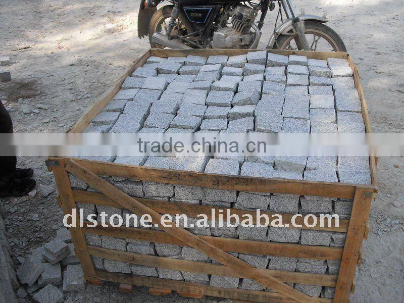 Grey granite cobblestone