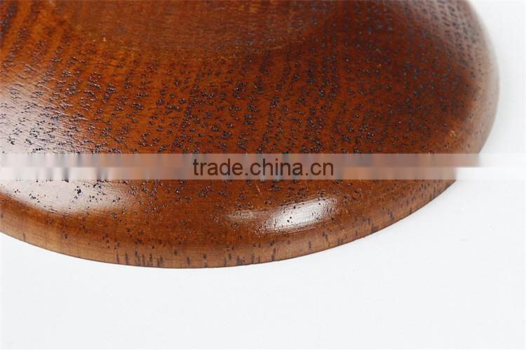 Wholesale Japanese Style Dessert Saucer Wood food plate, Round Wooden Small Dish for Afternoon Tea