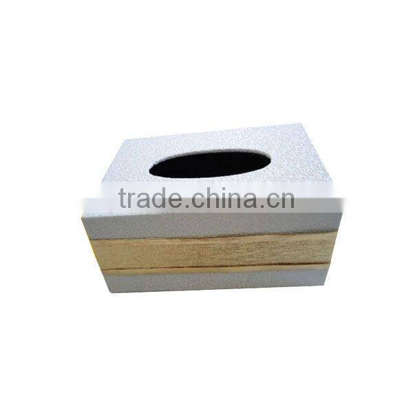 Wooden tissue box holder