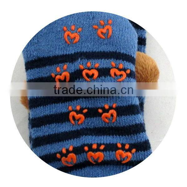 Non-slip cotton cute 3d animal girl's child tube sock