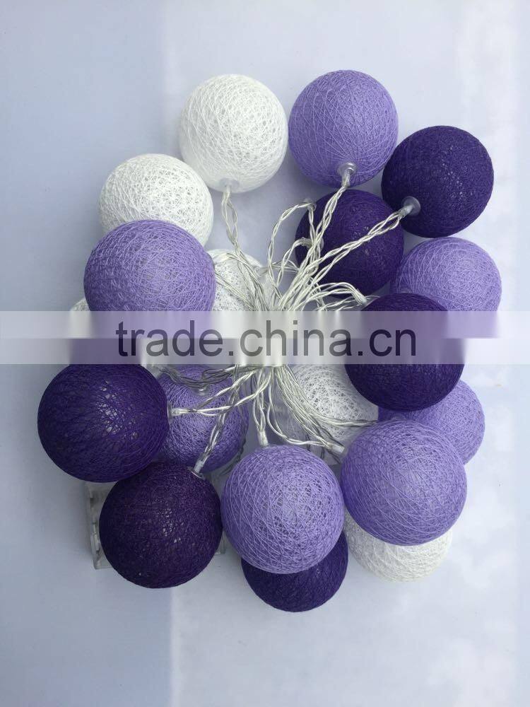 outdoor cotton 6cm ball led string lights 1m 10leds fairy christmas lamp home wedding party