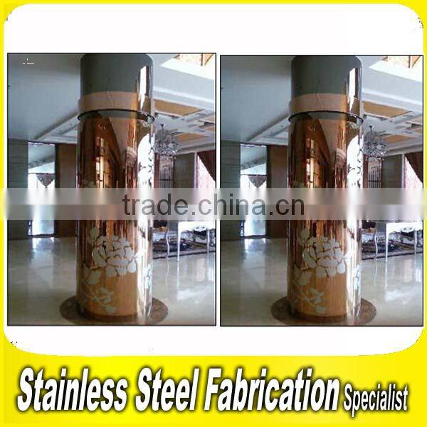 Decorative Embossed Color Stainless Steel Column Cover