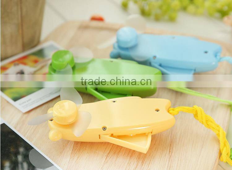 Wholesale Stock Small Order Cartoon Mini Hand Pressure Portable Fan