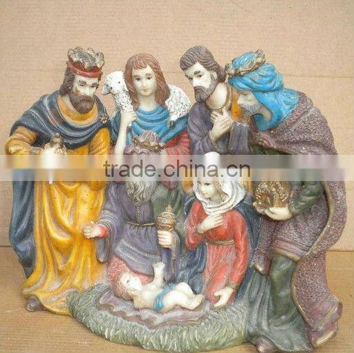 Custom resin religious nativity articles holy familay figurines