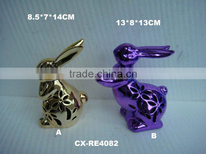 easter ceramic egg holder chicken-Ceramic Rabbit