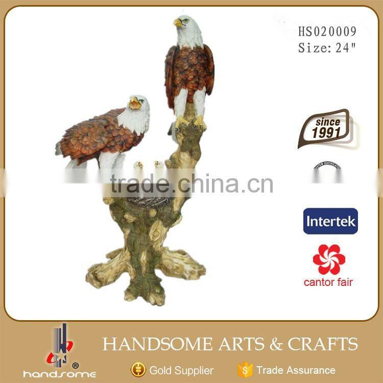 24 Inch Resin Realistic Animal Items Home Decoration Eagle Statues