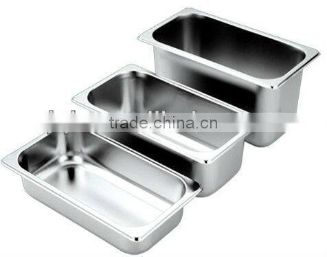 2016 0.8MM thickness electrolysis gastronorm Containers food service pan