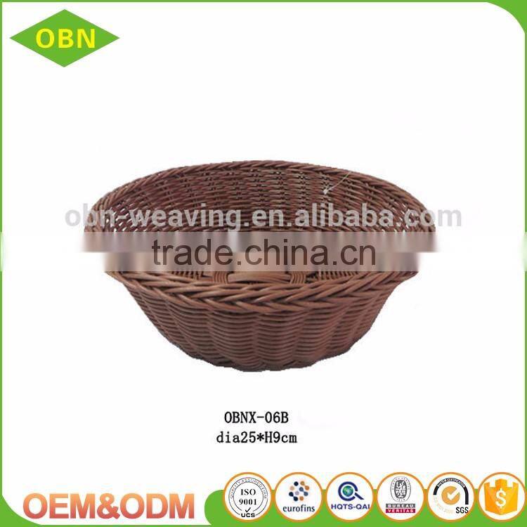 High quality large round clear plastic round rattan trays