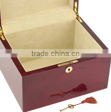 Simple style memorial chest cremation wooden urn for ashes