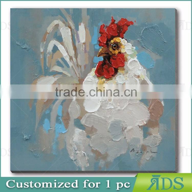 Wholesale Modern Handmade Animal Rooster Painting