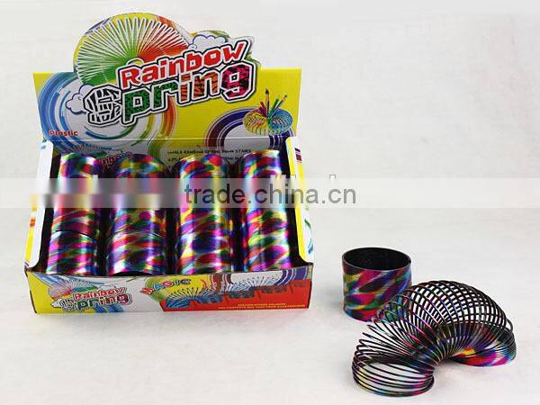 popular plastic colorful magic rainbow spring /hot sale promotional gift magic rainbow circle