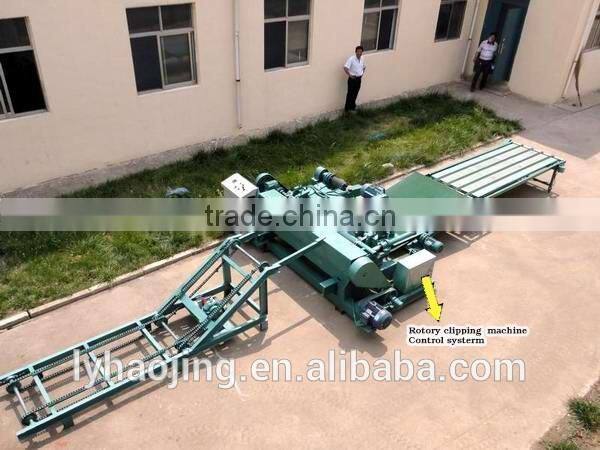 peeling machine with cutting in plywood factory