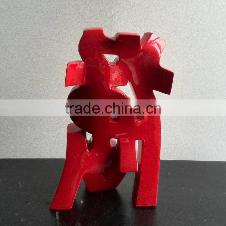 Resin letter sculpture figure decoration