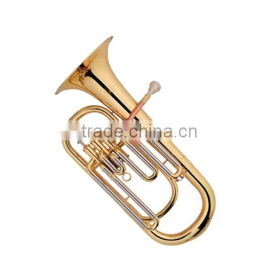 3 piston valve Bb Key gold brass leadpipe baritone