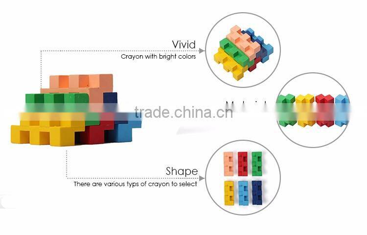 Cartoon Pattern 6Pcs Pack Puzzle Bath Crayon