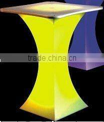 Glowing tall bar tables / led outdoor light bar furniture