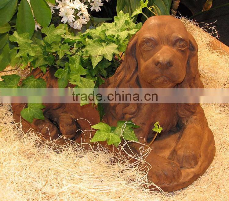 Cheap flower pot garden puppy stone planter