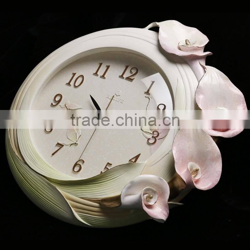 M16A Momoda Living room Creative modern hanging fancy elegant3D flower wall clock Quiet quiet quartz decoration large wall clock