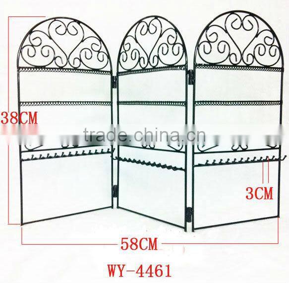 folding screen metal jewelry display