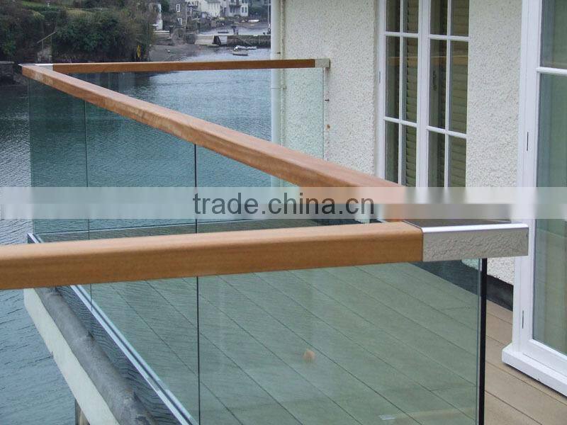 Glass balcony balustrades newest indoor stairs handrail design