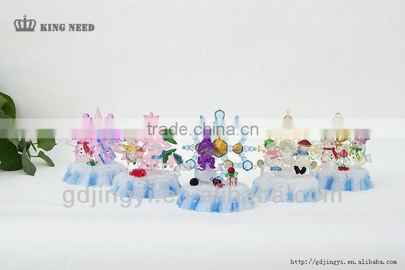 2015Dongguan Acrylic LED color-changing snowman and snowflake