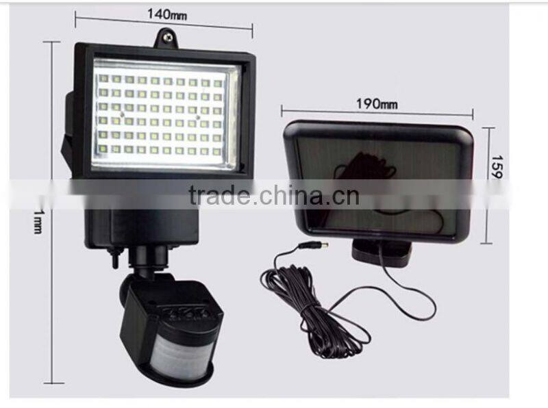 Outdoor Solar 60 LED Sensor Lights for Fence Yard Garden all in one solar LED street light