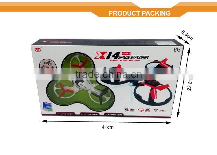 2.4g 3-axle 4CH RC dron with 3 rotors UAV aircraft fly toys quadrocopter