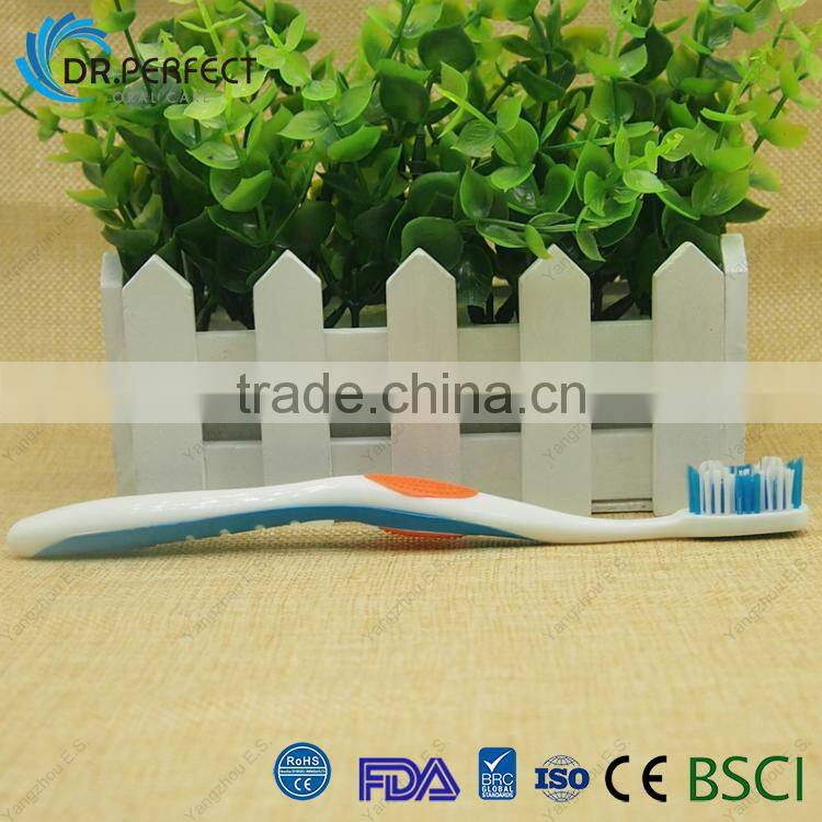 Soft Rubber Handle Toothbrush With Tongue Cleaner Teeth Care For People