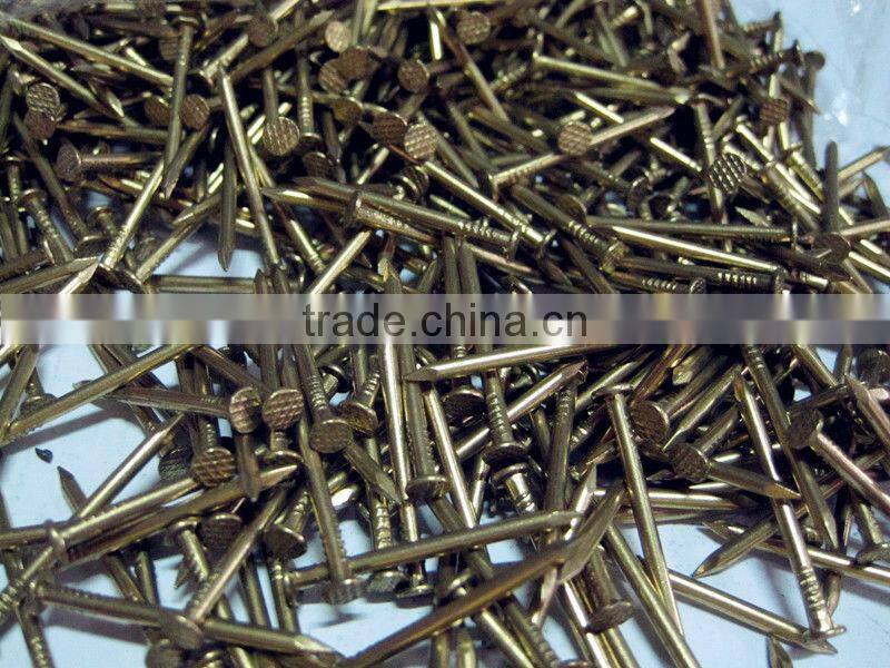 Antique smooth brass color iron nail,Copper nails