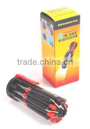 8 in 1 Multi-Screwdriver Torch, Electrical Tool Light