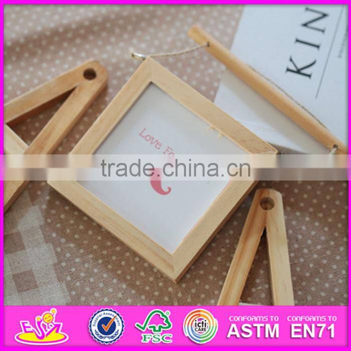 2016 hot sale baby wooden picture frame, most popular kids wooden picture frame, fashion children wooden picture frame W09A053