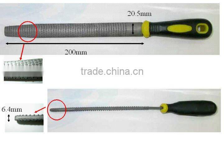 8" / 200mm Hardened SK 7 Metal Steel Half Round File For Wood
