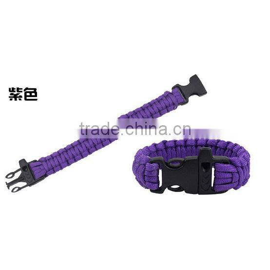 camping/travel/outdoor activity PARACORD BRACELET for emergercy with whistel and compass