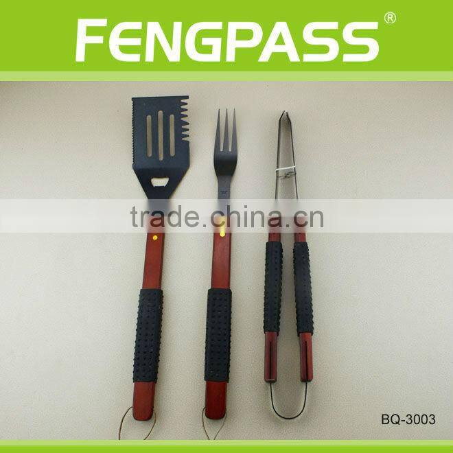 wooden handle bbq tool set(95-21-25)