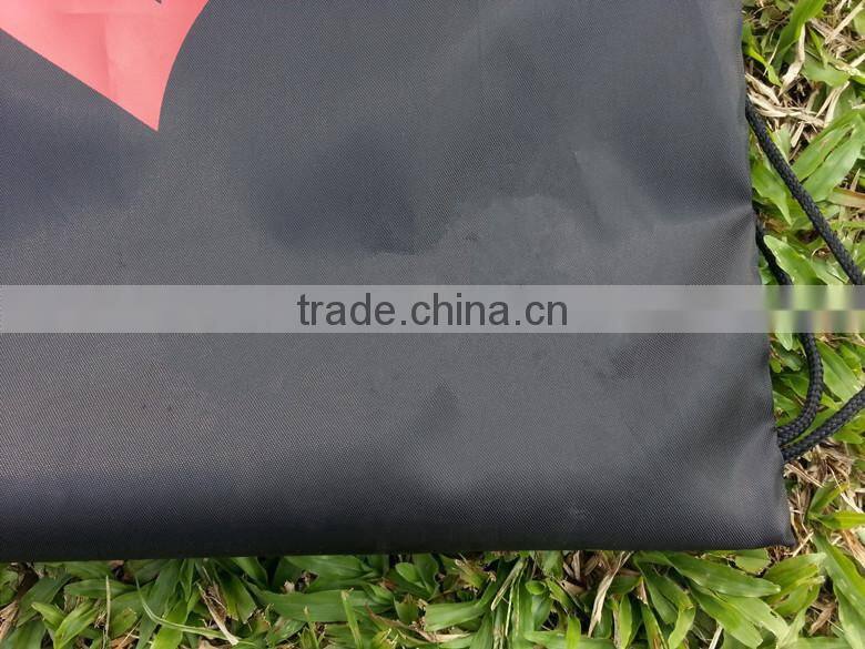 2016 Fashion Promotion Hot Sell Black Sport Drawstring Bag, Polyester Drawstring Bags